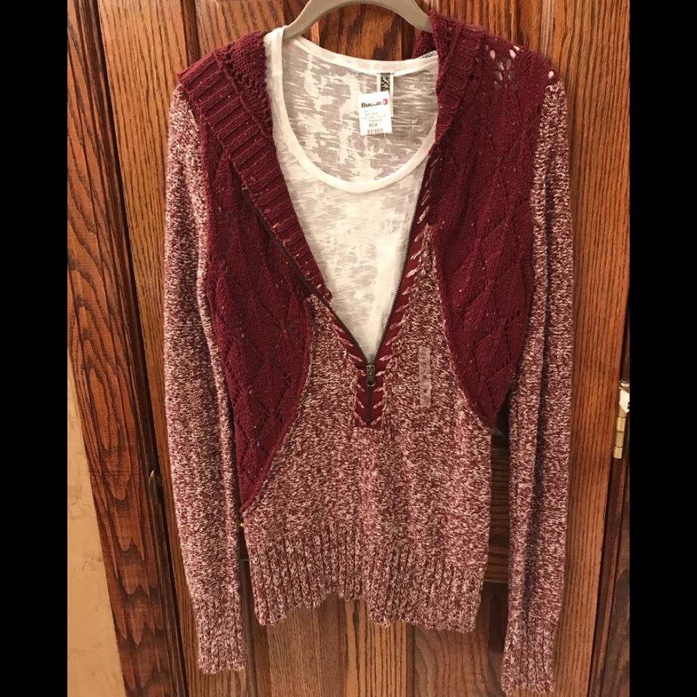 Buckle sweater and shirt